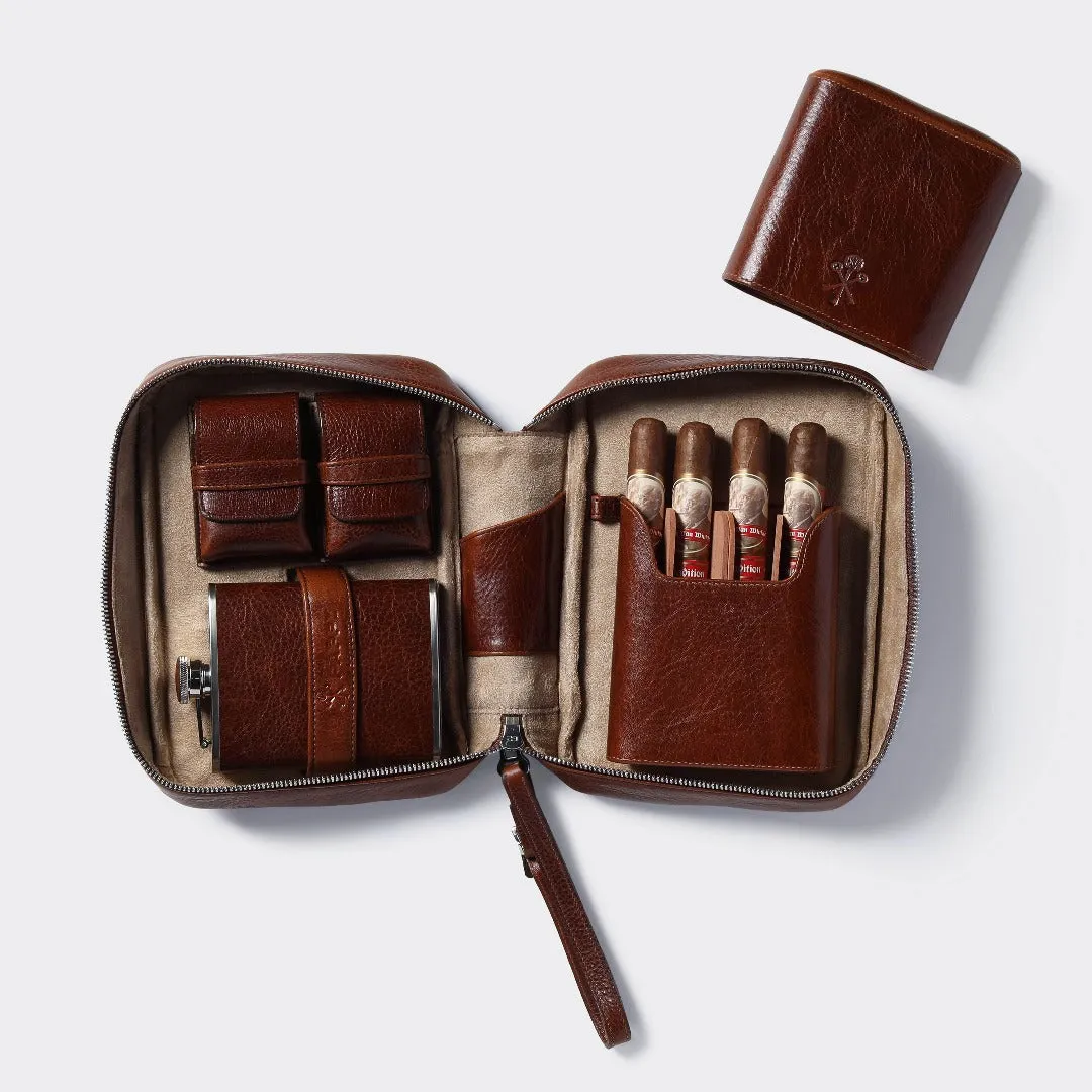 Pappy Van Winkle Havana sigarenetui leer 5 sigaren