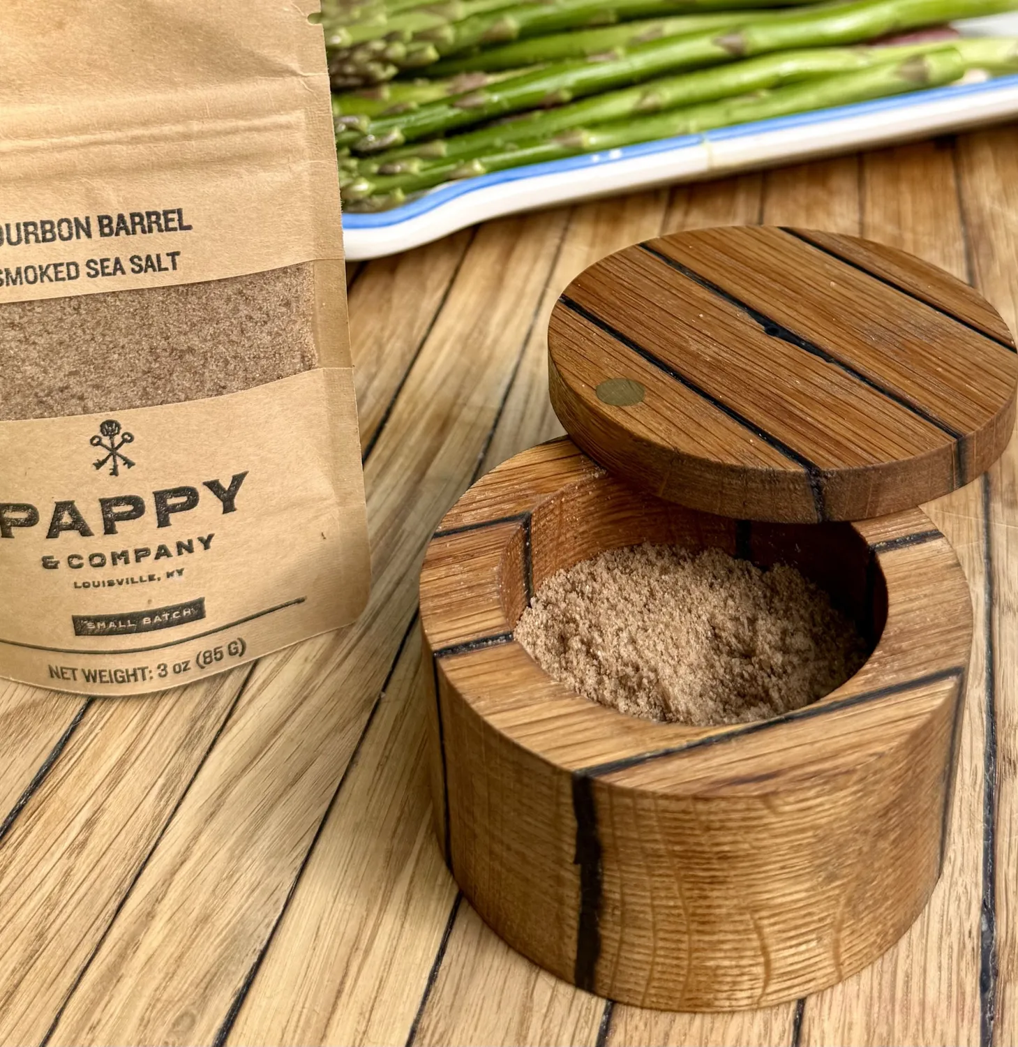 Pappy Van Winkle Barrel Stave zoutpot hout met deksel