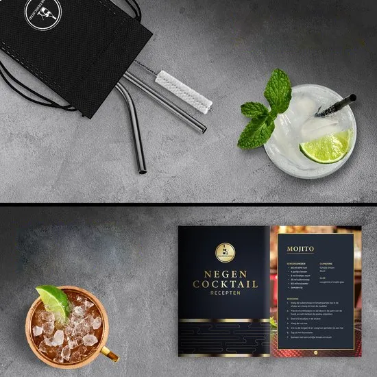 Bar Dedicated Black 13-delige cocktailset Boston shaker