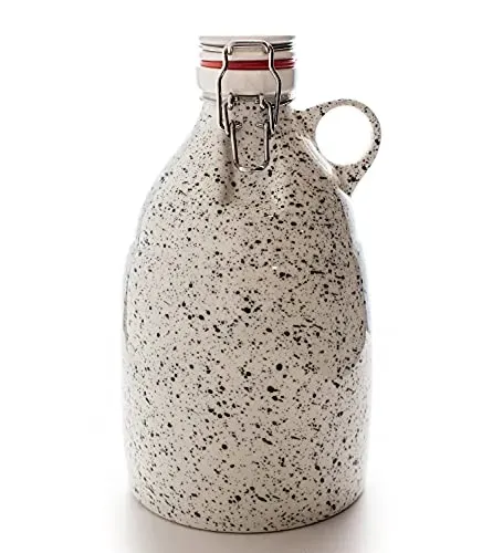 Amehla keramische growler beugelfles 2,5L zwart-wit