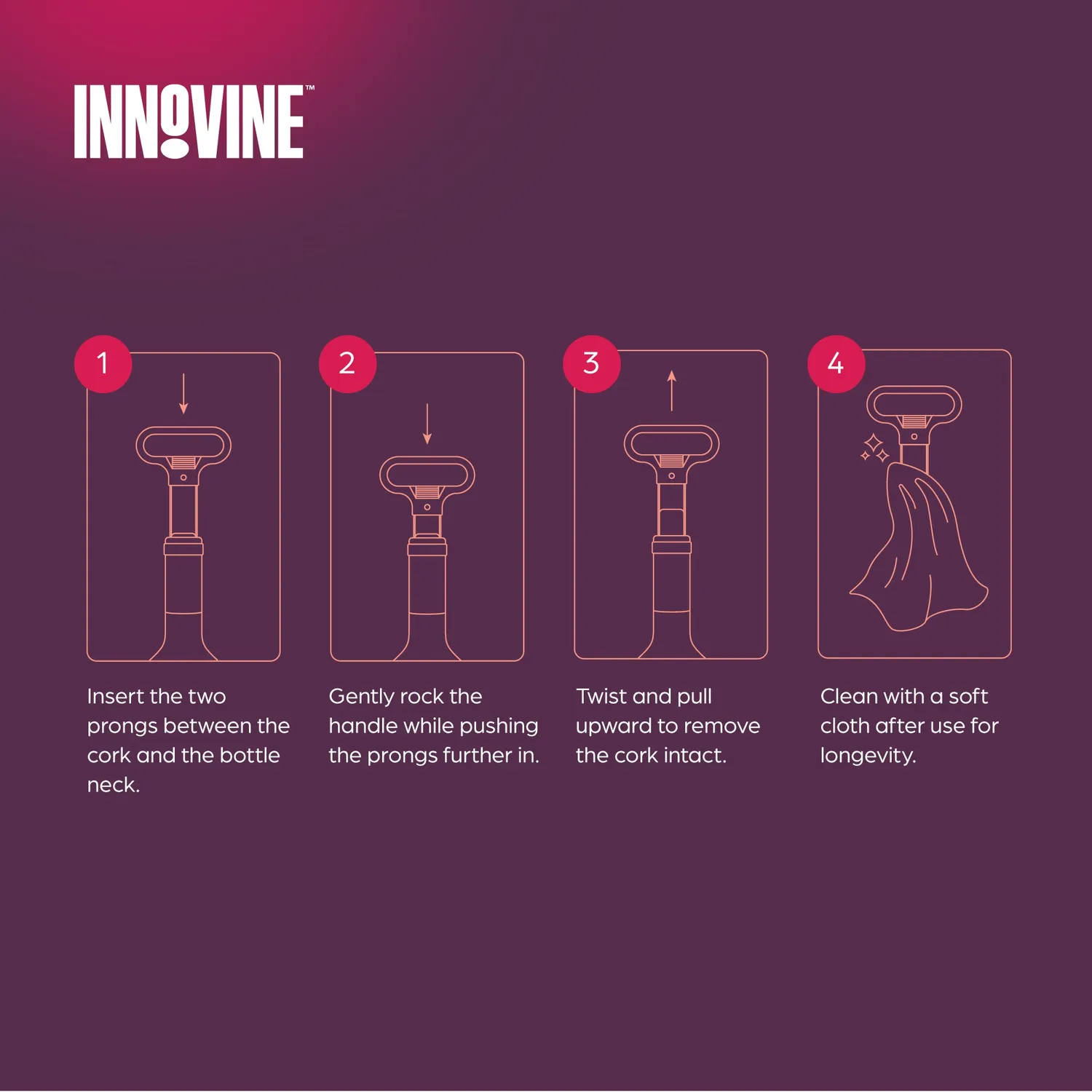 Innovine Serve kurkentrekker tweetand zilver