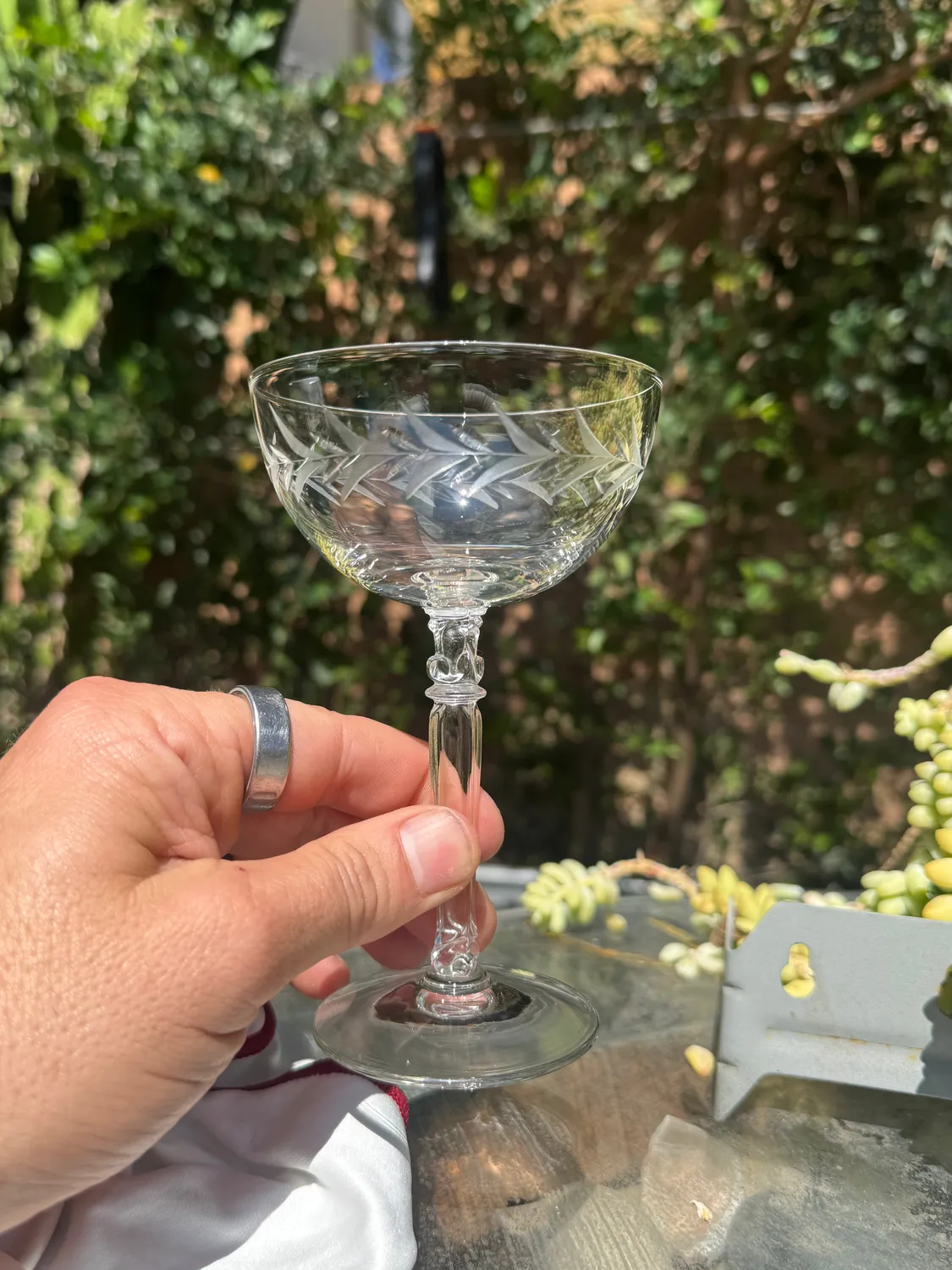 Amehla Vintage coupe cocktailglas 15 cl geslepen