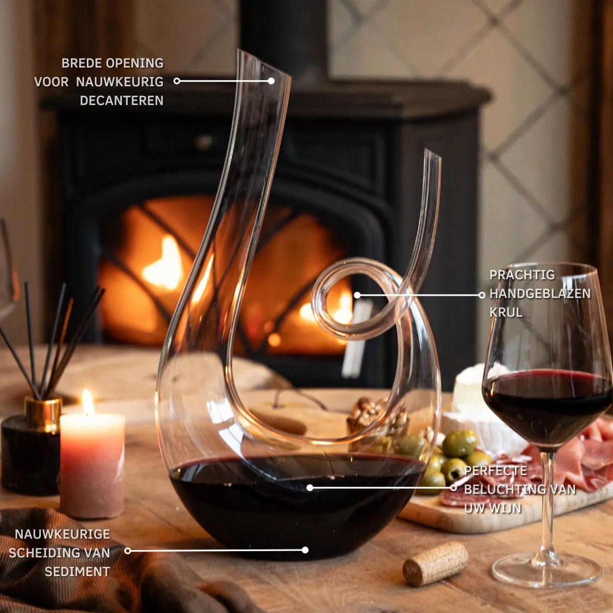 Mémoire Infinité decanteerkaraf met kruldesign