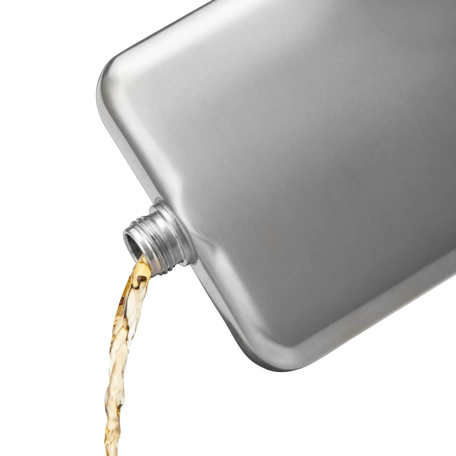 Innovine Brushed Stainless Steel Flask heupfles 177 ml zilver