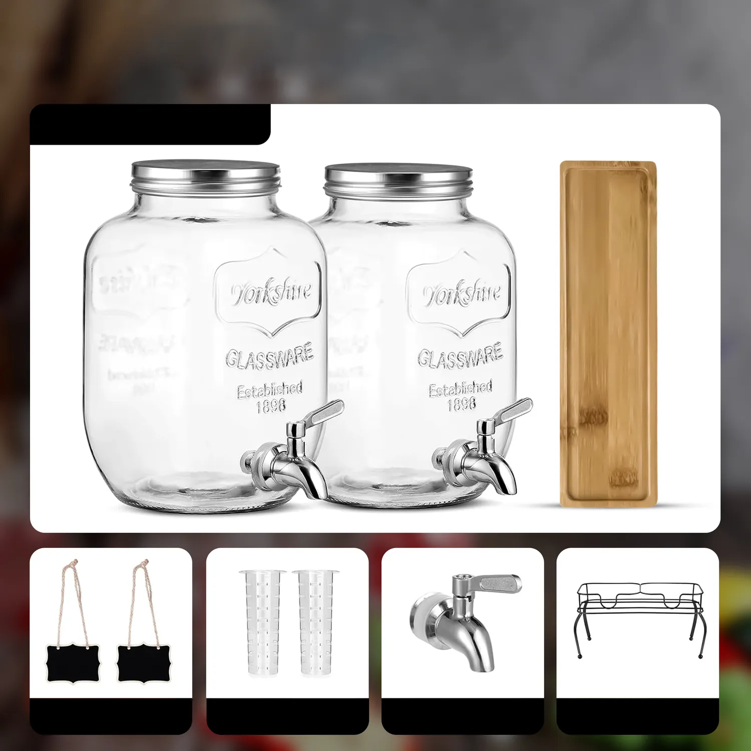 Bar Dedicated drankdispenser 4L set van 2 met kraan