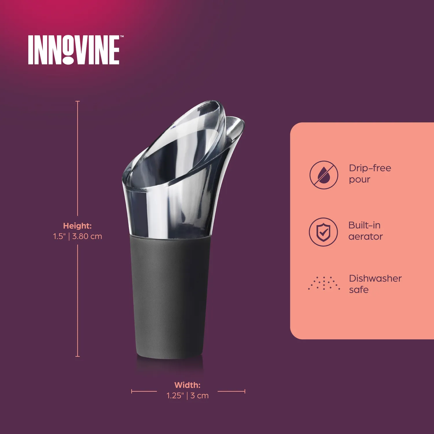 Innovine Serve schenktuit set van 2 grijs
