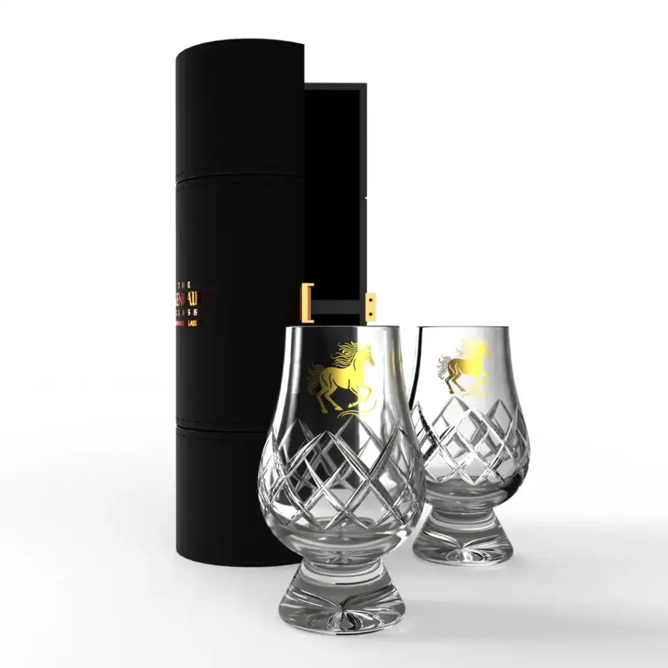 The Glencairn Glass Lunar New Year Horse Cut Glencairn Glass Travel Set