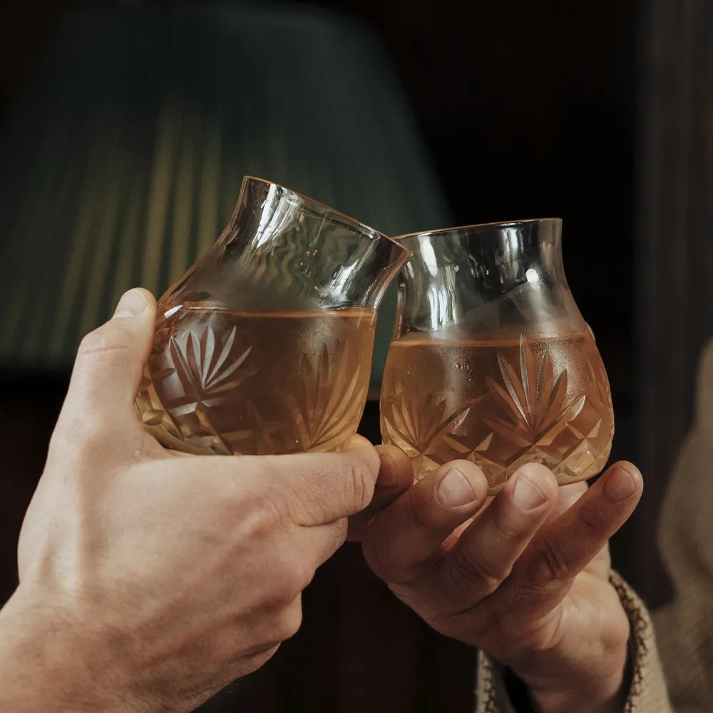 The Glencairn Glass Cut Mixer whiskyglas set van 2 kristal