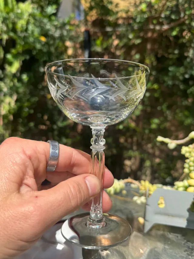 Amehla Vintage coupe cocktailglas 15 cl geslepen