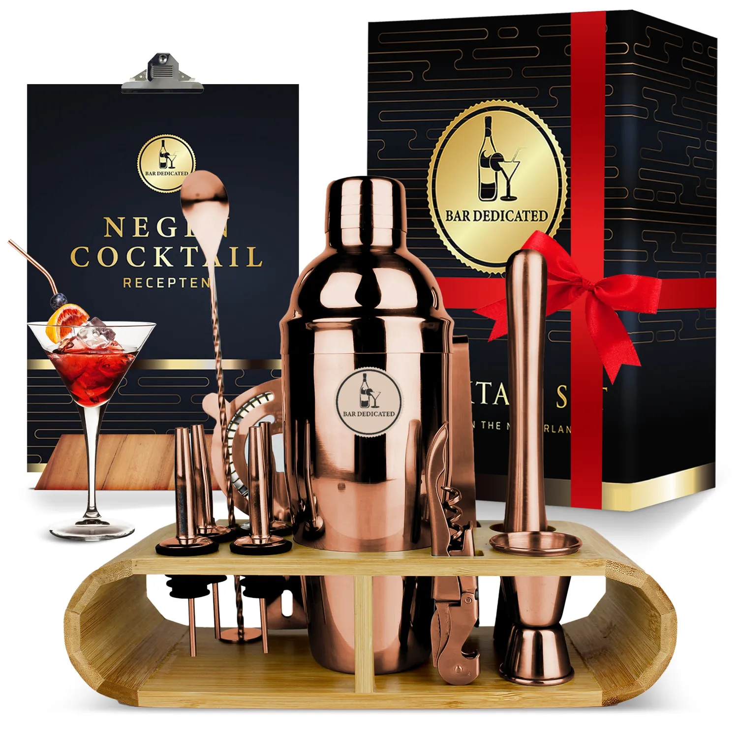 Bar Dedicated cocktailset 16-delig met standaard