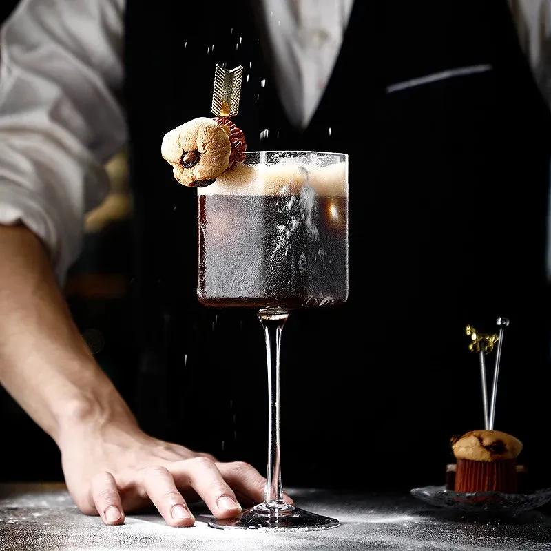 Bar Dedicated vierkant cocktailglas op hoge voet 1 stuk