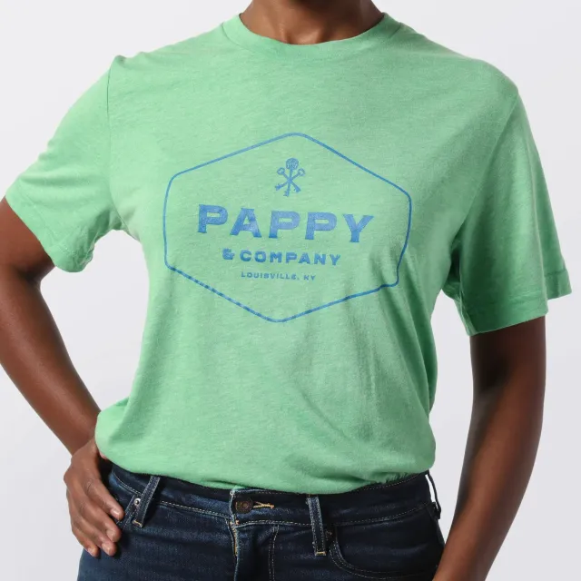 Pappy Van Winkle Enclosed Logo T-shirt groen tri-blend