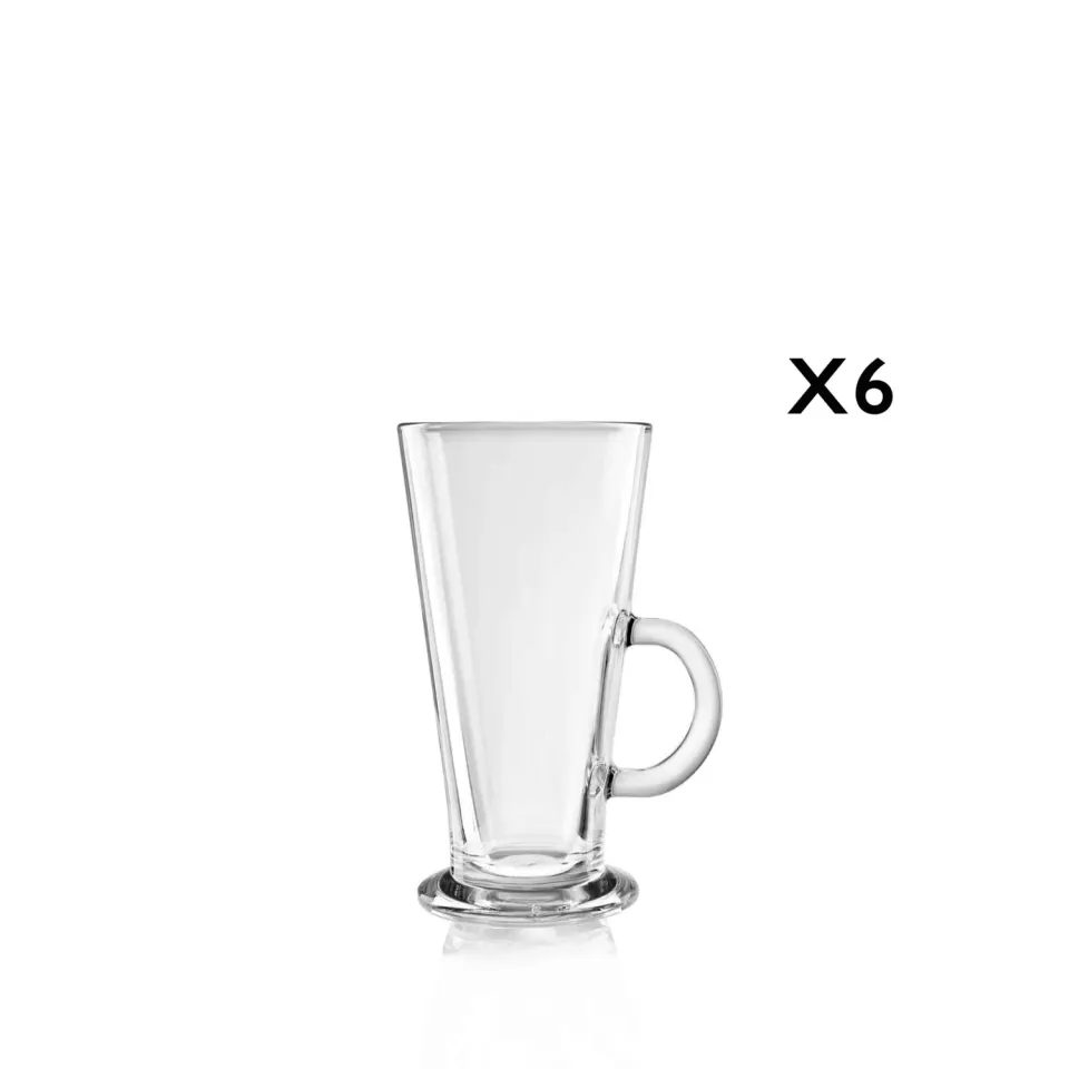 Glencairn Tall Latte kopjes set van 6 proefglas