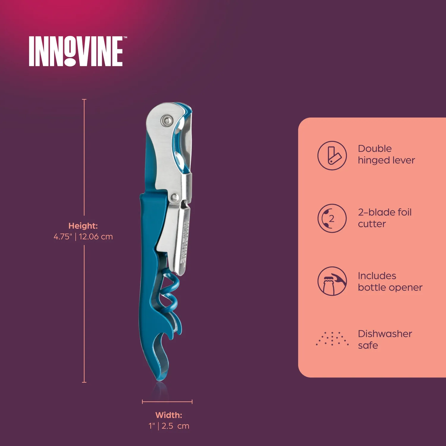 Innovine Serve Double Hinged Corkscrew kurkentrekker