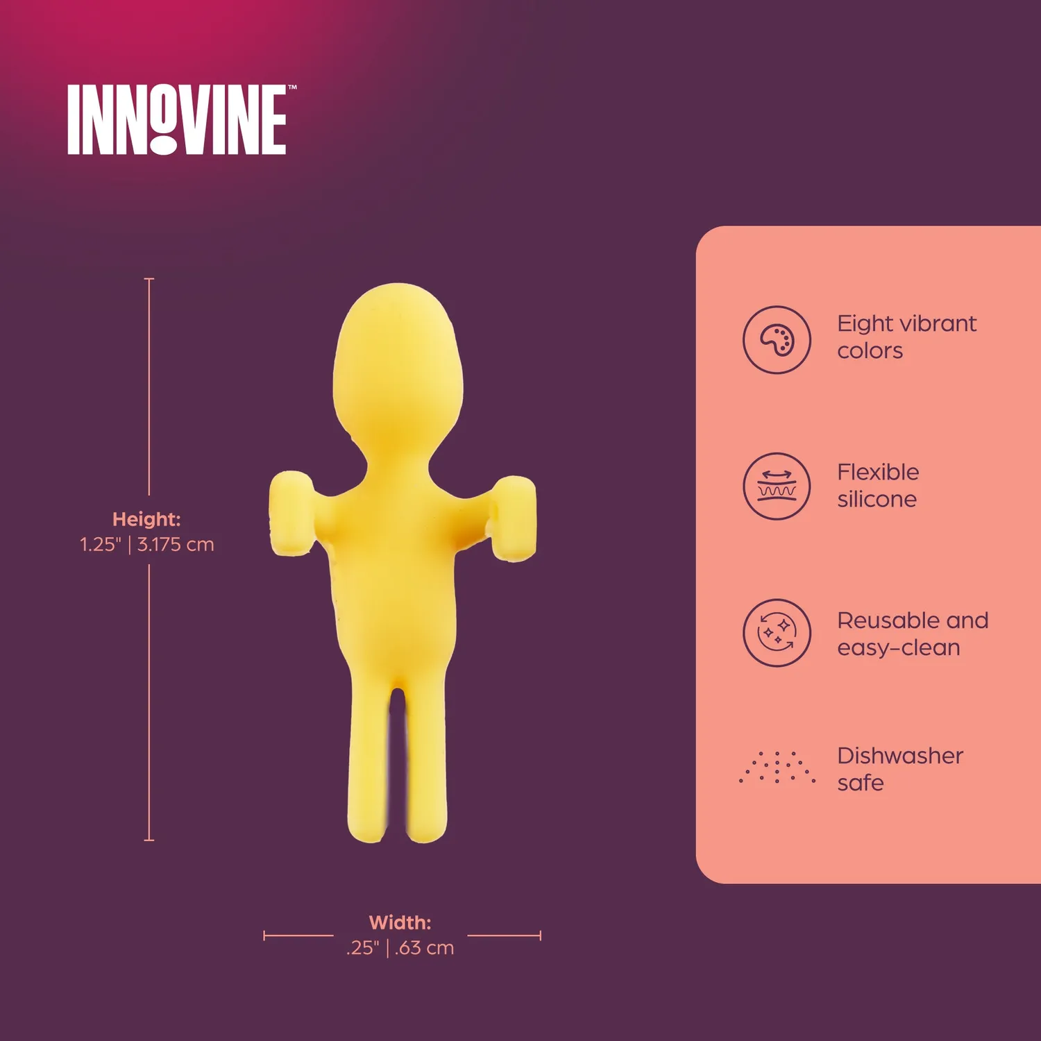 Innovine Serve Wine Charms wijnglasmarkers set van 8 siliconen