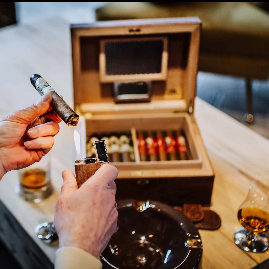 Pappy & Company Custom Wood Eternal Lighter sigarenaansteker walnoothout