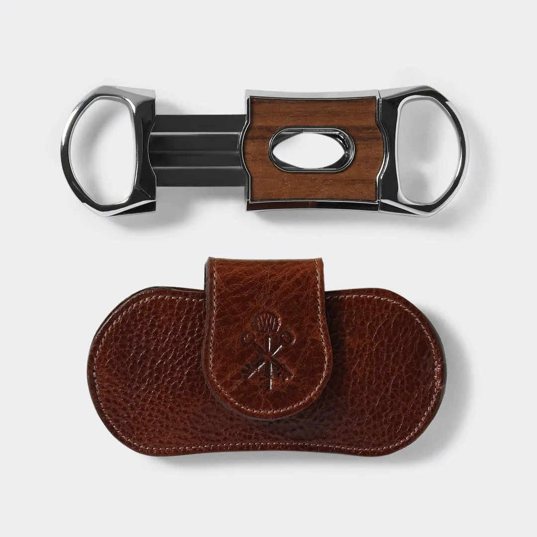 Pappy & Company Custom “V” sigarenknipper van walnoothout