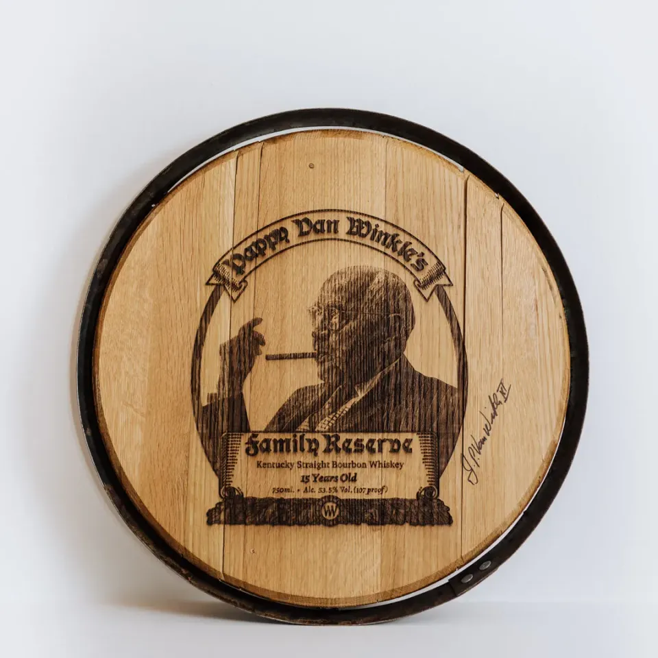 Pappy Van Winkle Bourbon Barrel Hoop Frame houten vatlijst 56 cm