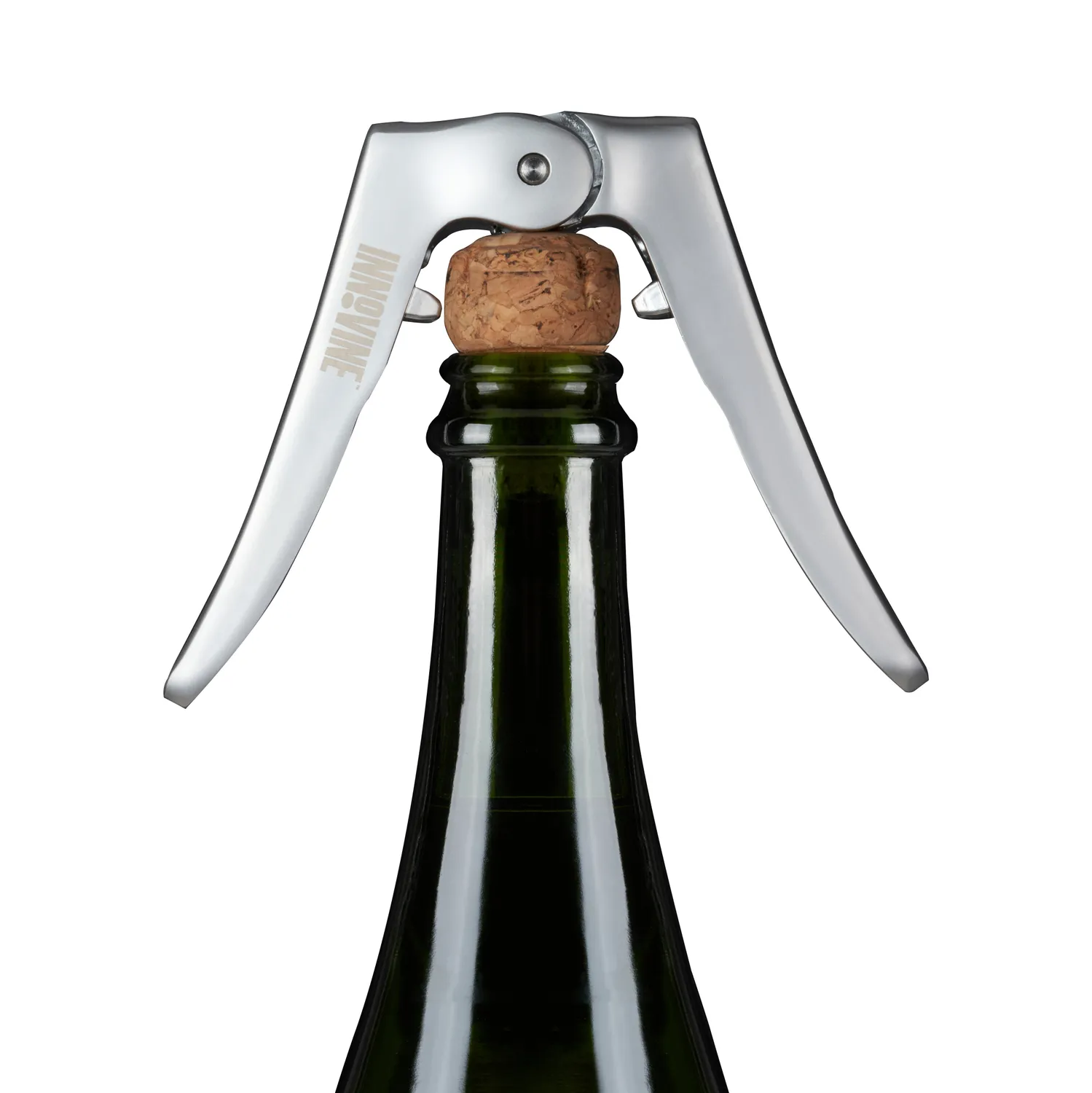 Innovine Serve Champagne Cork Puller kurkentang zilver