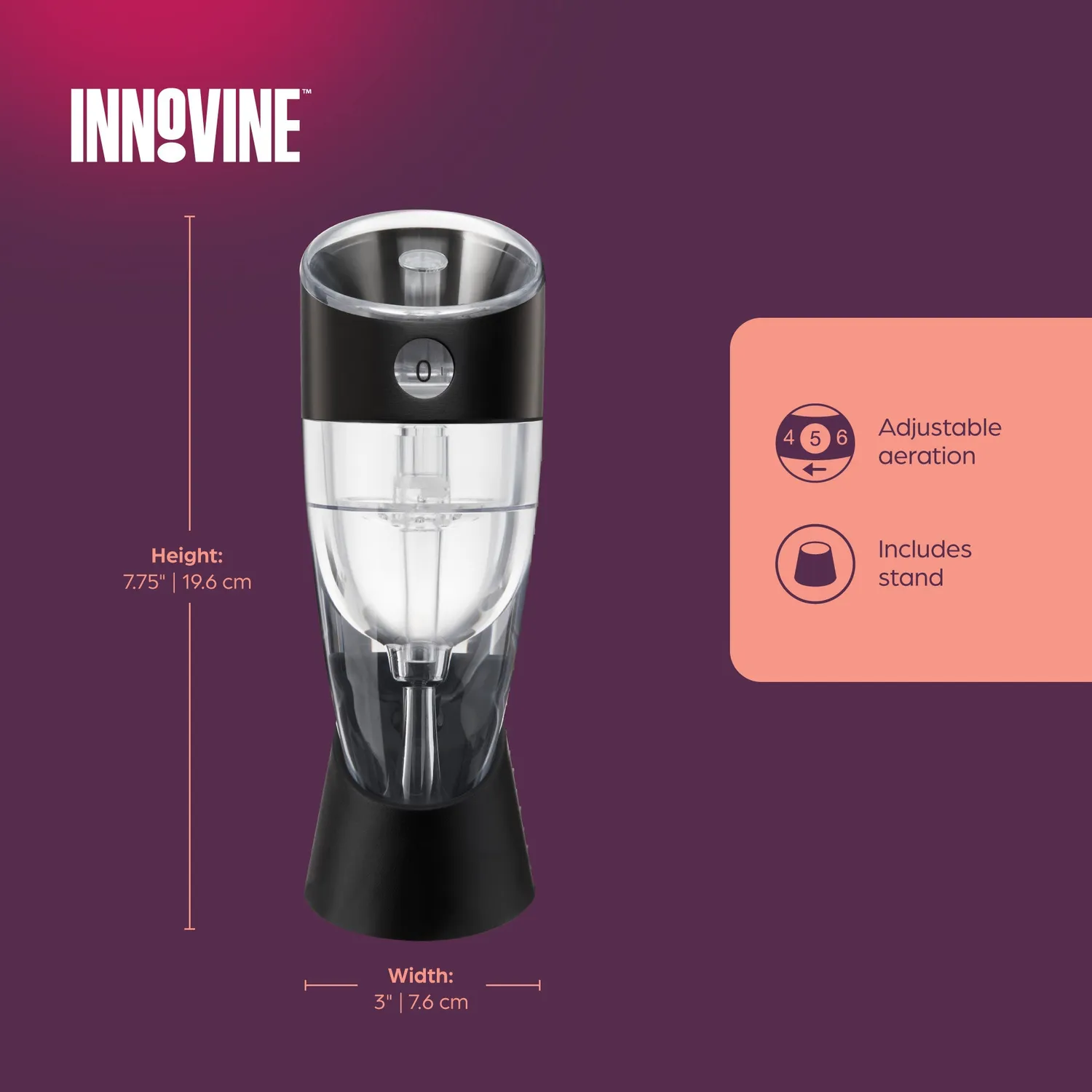 Innovine Serve Adjustable Wine Aerator wijnbeluchter