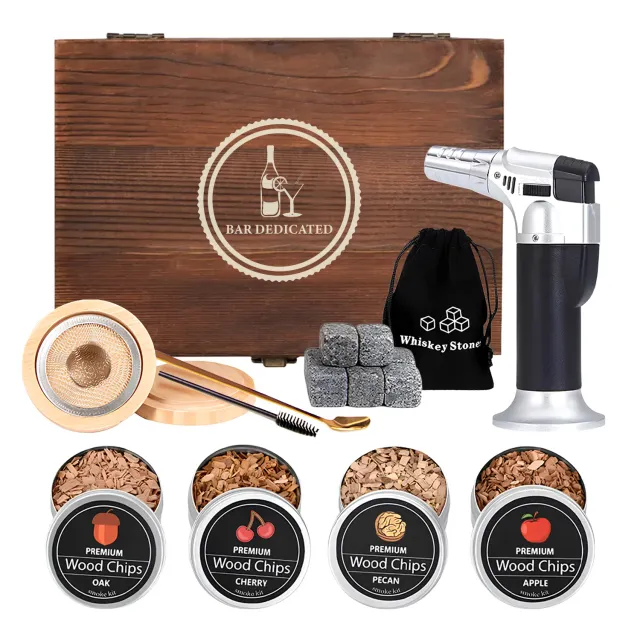 Bar Dedicated Cocktail Smoker luxe whisky rookset met torch