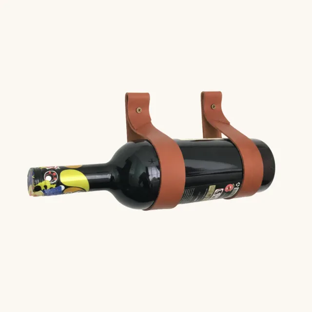Memoire Anello wijnrek 1 fles vegan leer wand