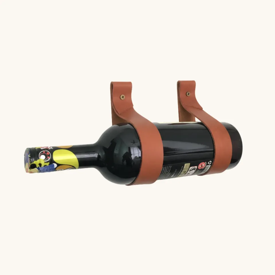 Memoire Anello wijnrek 1 fles vegan leer wand