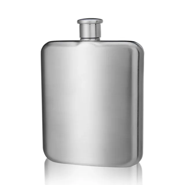 Innovine Brushed Stainless Steel Flask heupfles 177 ml zilver
