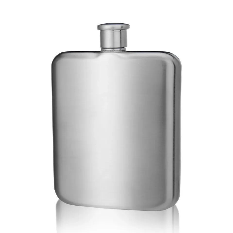 Innovine Brushed Stainless Steel Flask heupfles 177 ml zilver