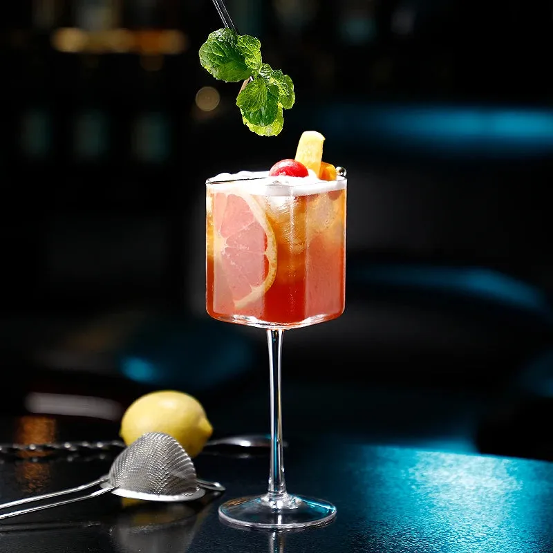 Bar Dedicated vierkant cocktailglas op hoge voet 1 stuk