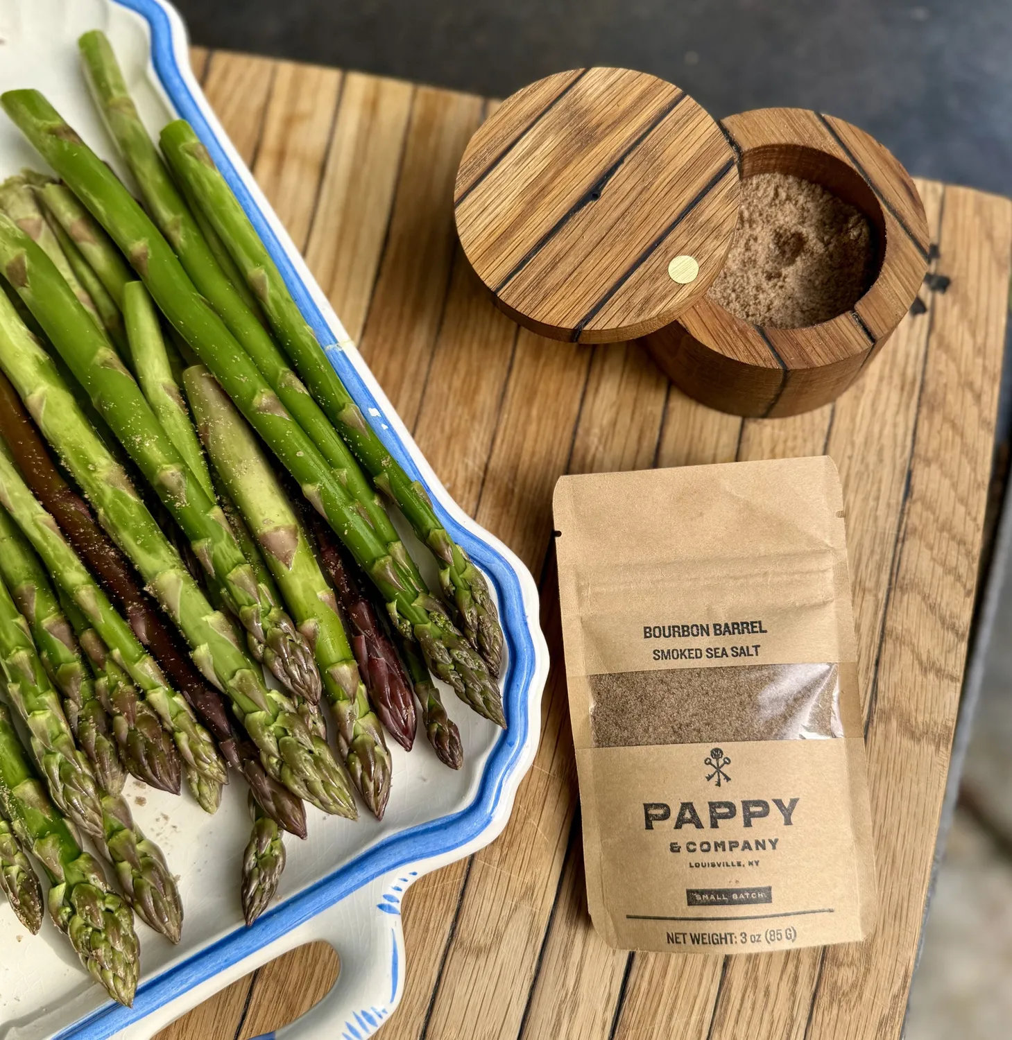 Pappy Van Winkle Barrel Stave zoutpot hout met deksel
