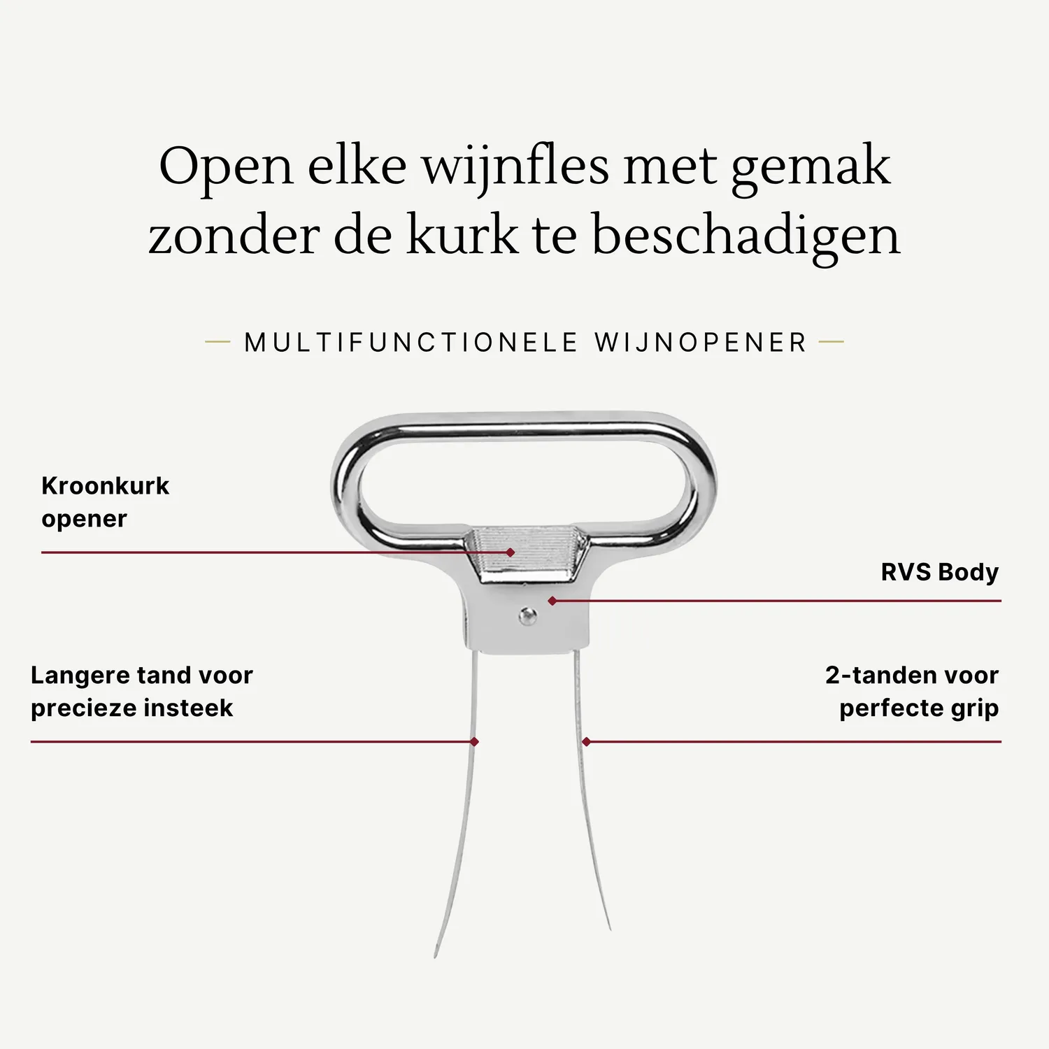 Memoire Deux Dents wijnopener 2-tands met geschenkdoos