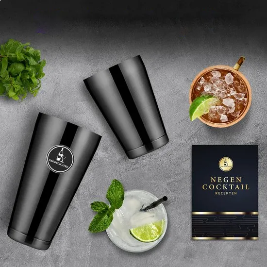 Bar Dedicated Black Boston cocktailshaker zwart