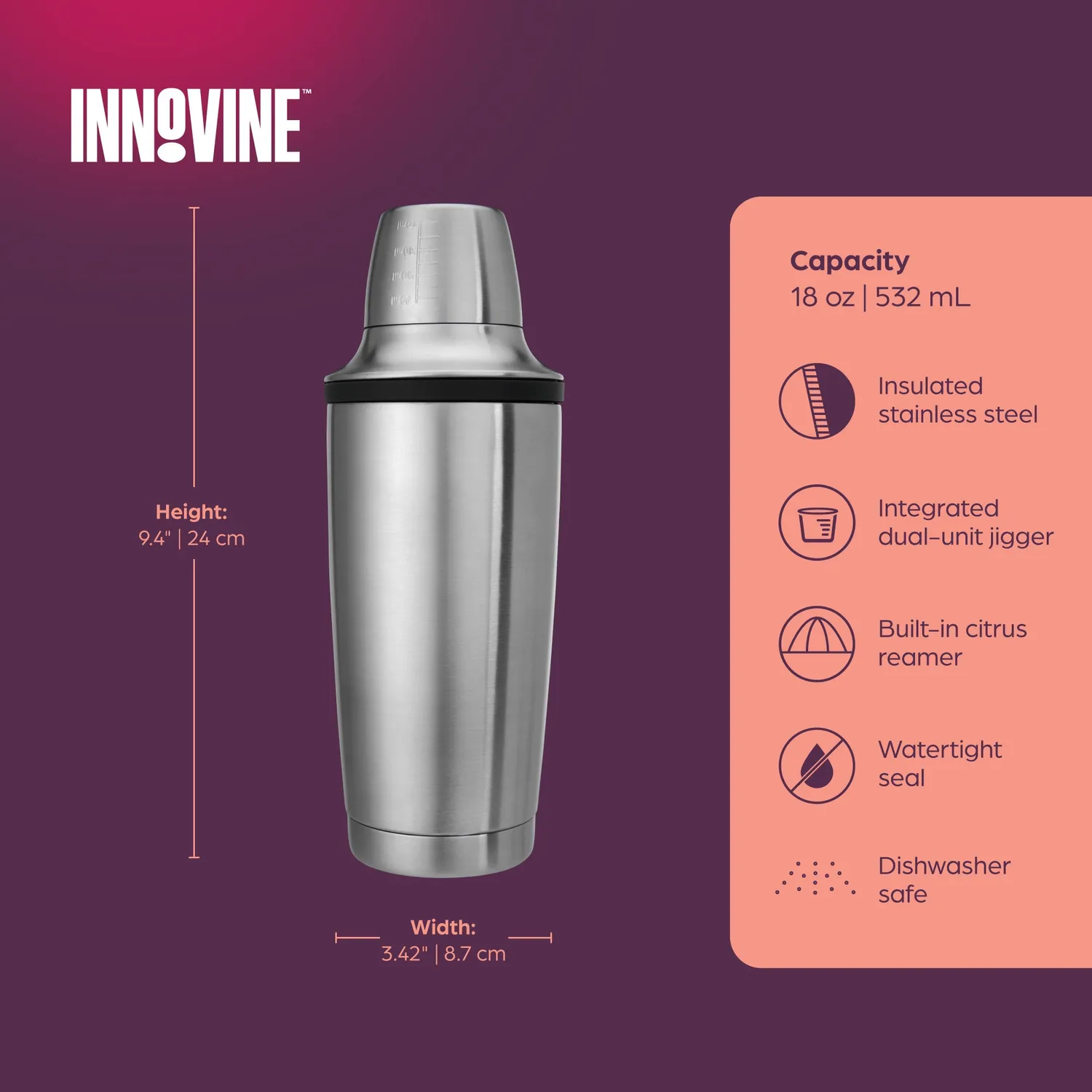 Innovine Mix Double Walled Cocktail Shaker cocktailshaker