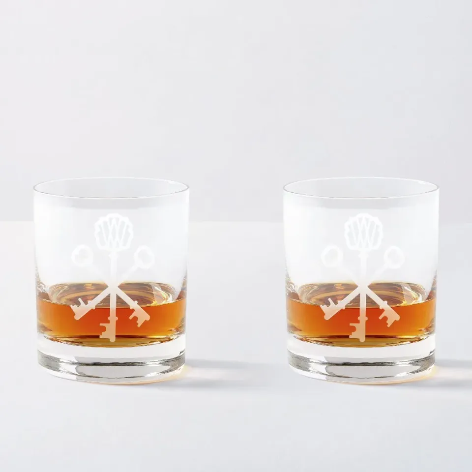 Pappy Van Winkle Key-etched Crystal Old Fashioned glazen set van 2
