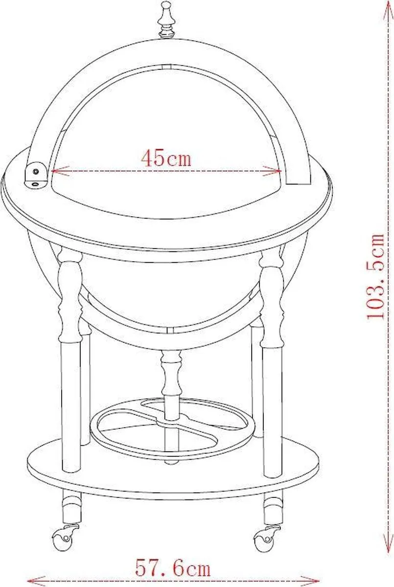 Bar Dedicated Globe luxe drankkast 45 cm met opbergruimte