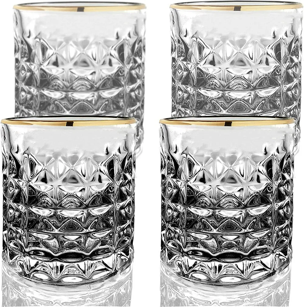 Amehla Gold Rimmed whiskyglas gouden rand