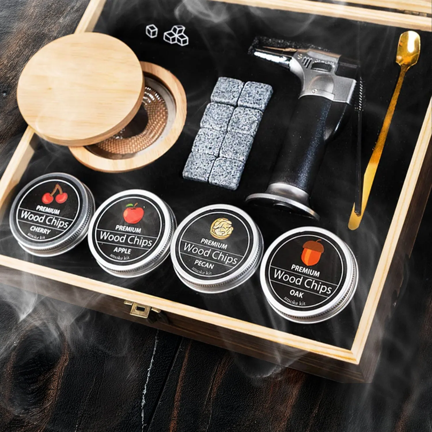 Bar Dedicated Cocktail Smoker luxe whisky rookset met torch