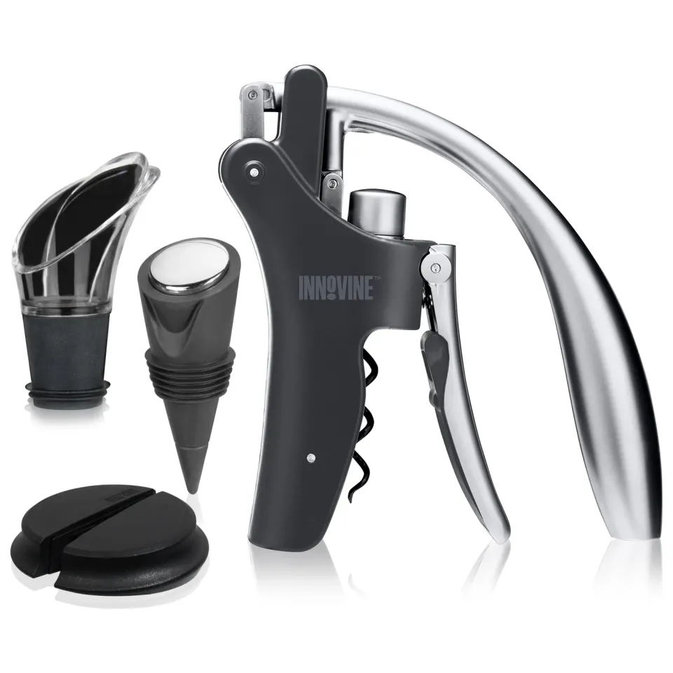 Innovine Lever Corkscrew 4-Piece Gift Set wijnaccessoireset
