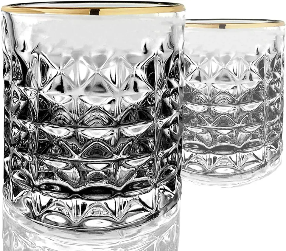 Amehla Gold Rimmed whiskyglas gouden rand