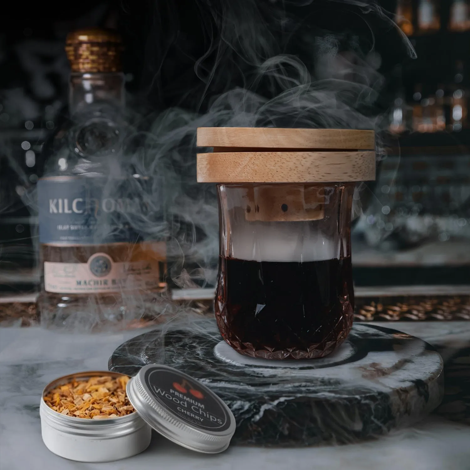 Bar Dedicated Cocktail Smoker luxe whisky rookset met torch